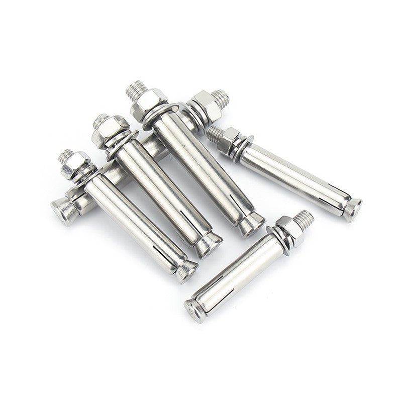 พุ๊ก พุก หัวน๊อต ตัวเมีย สแตนเลส 304 แหวนอีแปะ+สปริง M12 / Sleeve Expansion Anchor Bolt with Nut SUS304 M12