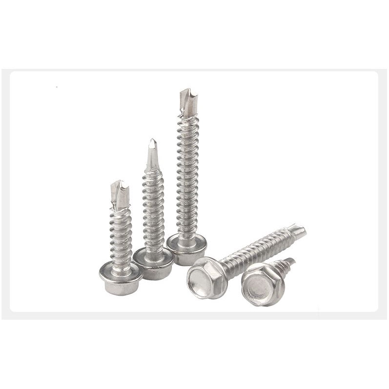 น็อต สกรู หัวหกเหลี่ยม สแตนเลส 410 ปลายสว่าน #8 #10 / Hexagon Washer Head Drilling Screw SUS410 #8 #10