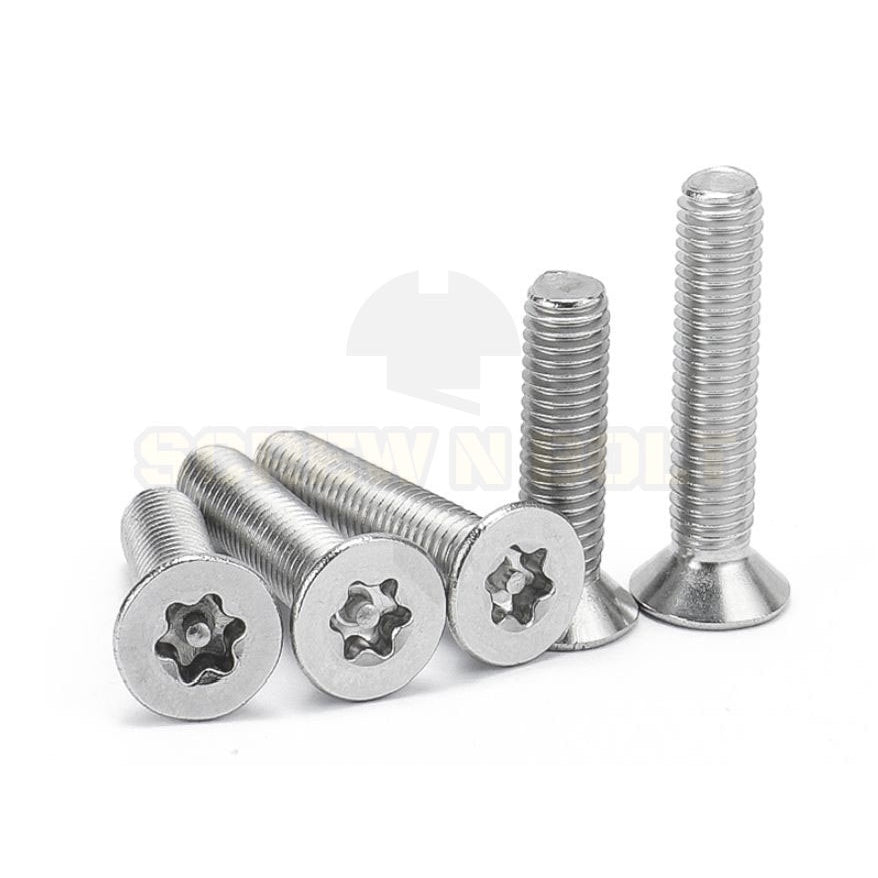 น็อต สกรู หัวเตเปอร์ F ดาว ท็อกซ์ แกนเดือย สแตนเลส 304 เกลียวมิล M3M4M5M6M8 / Flat Head Pin-Torx Machine Screw SUS304