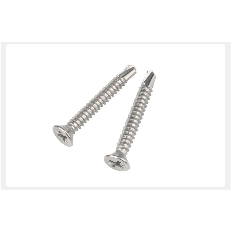 น็อต สกรู หัวเตเปอร์ แฉก F+ สแตนเลส 410 ปลายสว่าน #10 #12 / Flat Head Phillip Self Drilling Screw SUS410 #10 #12
