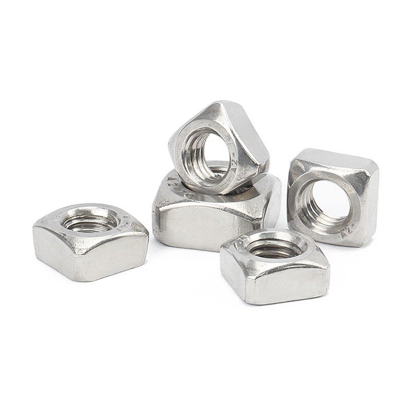 หัวน็อต ตัวเมีย สี่เหลี่ยม 4 เหลี่ยม สแตนเลส 304 เกลียวมิล หยาบ M3 M4 M5 / Square Nut Stainless Steel SUS304 M3 M4 M5