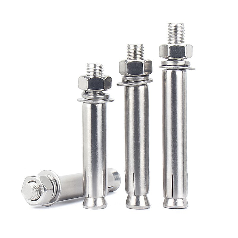 พุ๊ก พุก หัวน๊อต ตัวเมีย สแตนเลส 304 แหวนอีแปะ+สปริง M18 M20 / Sleeve Expansion Anchor Bolt with Nut SUS304 M18 M20