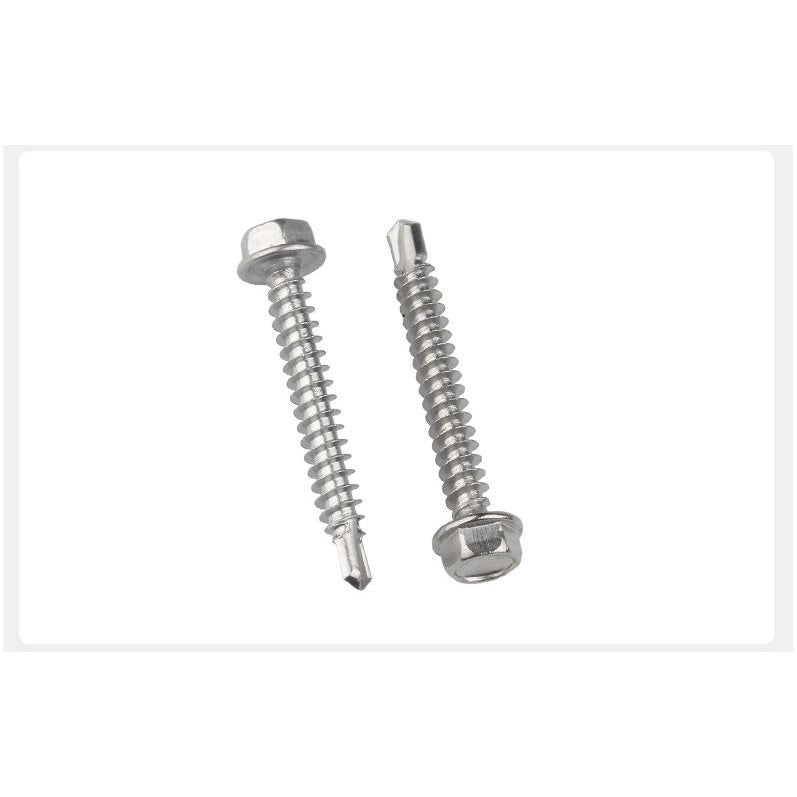 น็อต สกรู หัวหกเหลี่ยม สแตนเลส 410 ปลายสว่าน #8 #10 / Hexagon Washer Head Drilling Screw SUS410 #8 #10