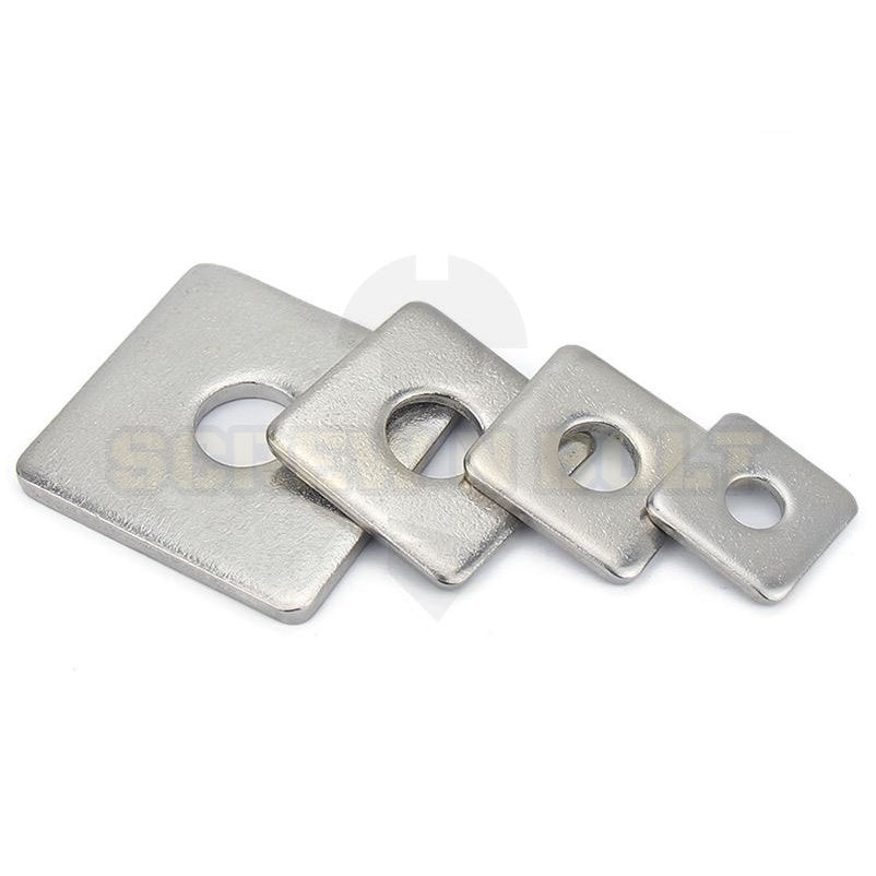 แหวนรอง 4 เหลี่ยม สี่เหลี่ยม ขอบมน สแตนเลส 304 - M10 M12 M14 M16 M20 / Square Washer SUS304