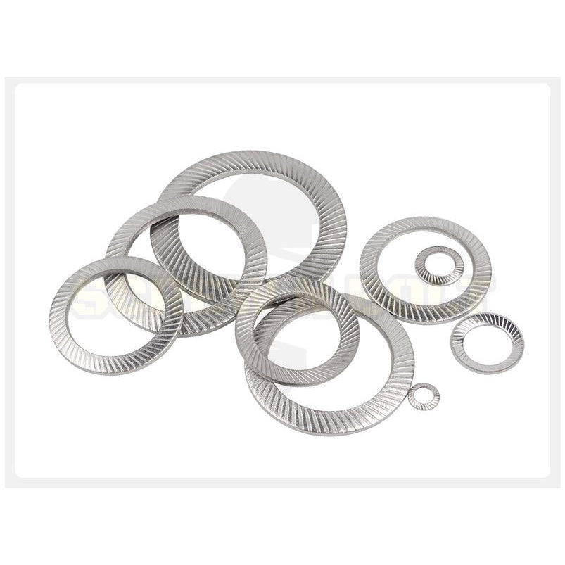แหวนรอง แหวนรองน็อต ล็อค ฟันบนลาง กันสั่น กันคลาย สแตนเลส 304 - M3 - M25 / Serrated Lock Washer SUS304