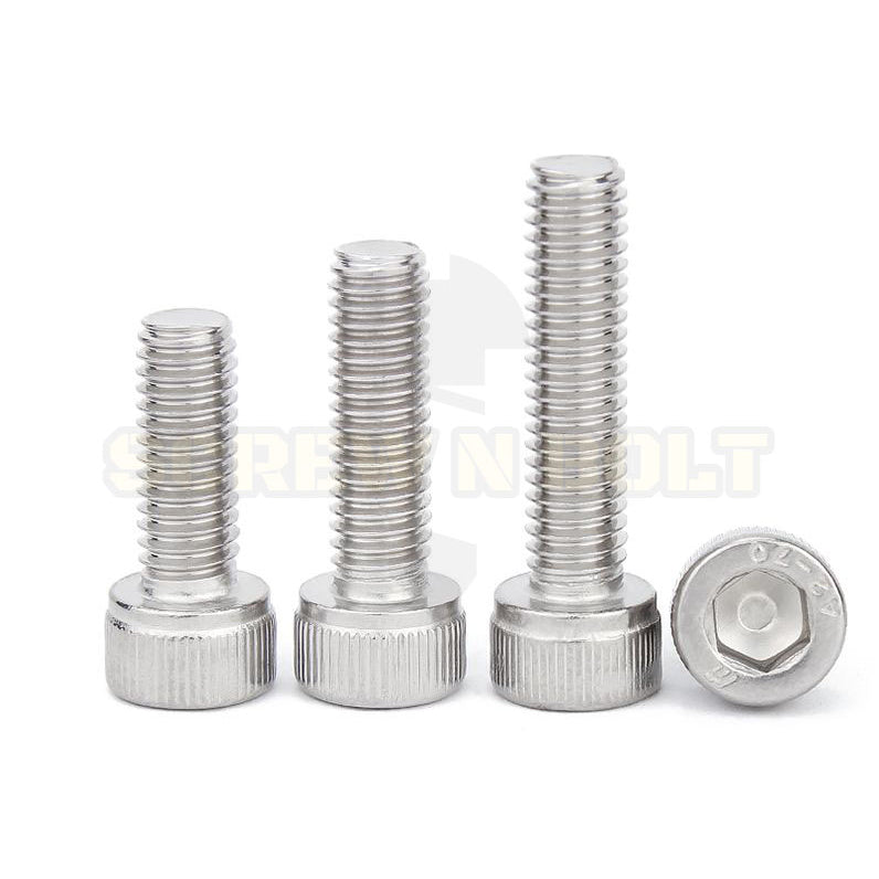 น็อต สกรู หัวจม สแตนเลส 304 เกลียวหุน หยาบ #6 #8 / Cap Hex Socket UNC Machine Screw SUS304