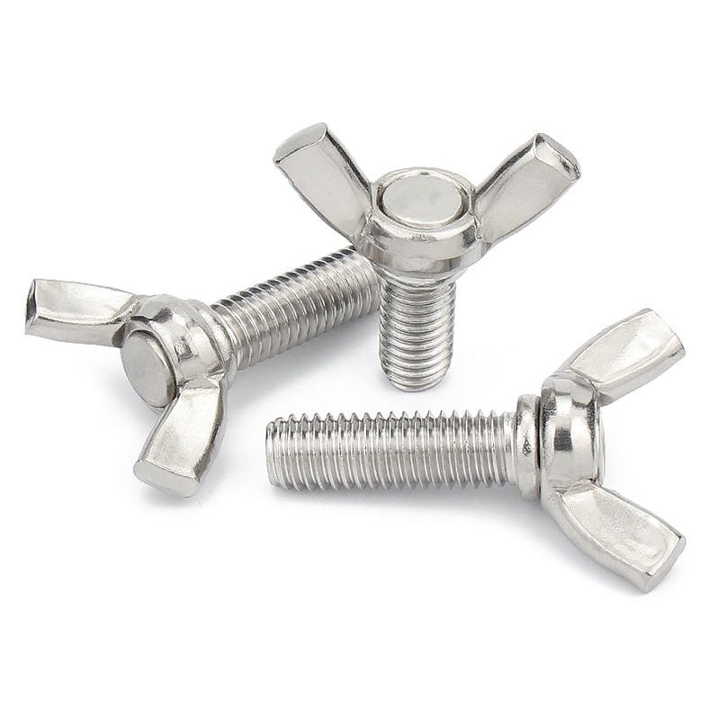 น็อต สกรู หางปลา ปีก สี่เหลี่ยม สแตนเลส 304 เกลียวมิล หยาบ M8 / Wing Screw Rectangular SUS304 DIN316 M8