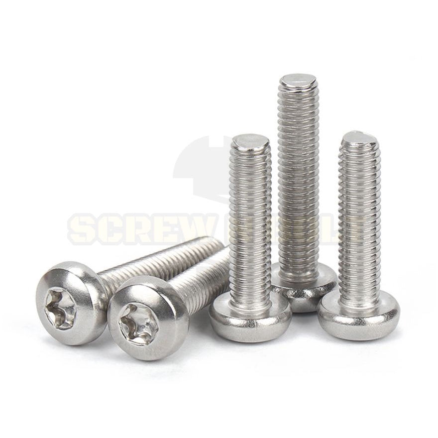 น็อต สกรู หัวกลม P ช่องขัน ดาว ท็อกซ์ สแตนเลส 304 เกลียวมิล M2 M2.5 M3 / Pan Head Torx Machine Screw SUS304