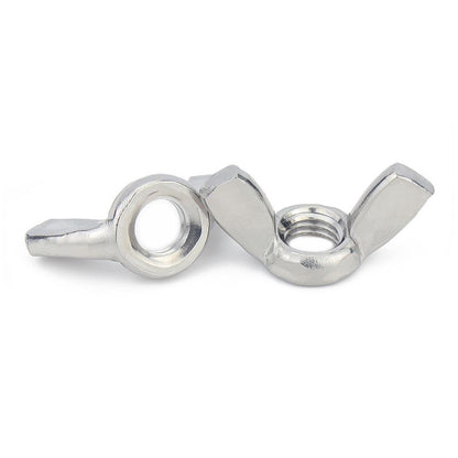หัวน็อต ตัวเมีย หางปลา ปีก สี่เหลี่ยม สแตนเลส 304 เกลียวมิล หยาบ M3 M4 M5 / Wing Nut Rectangular SUS304 DIN315 M3 M4 M5