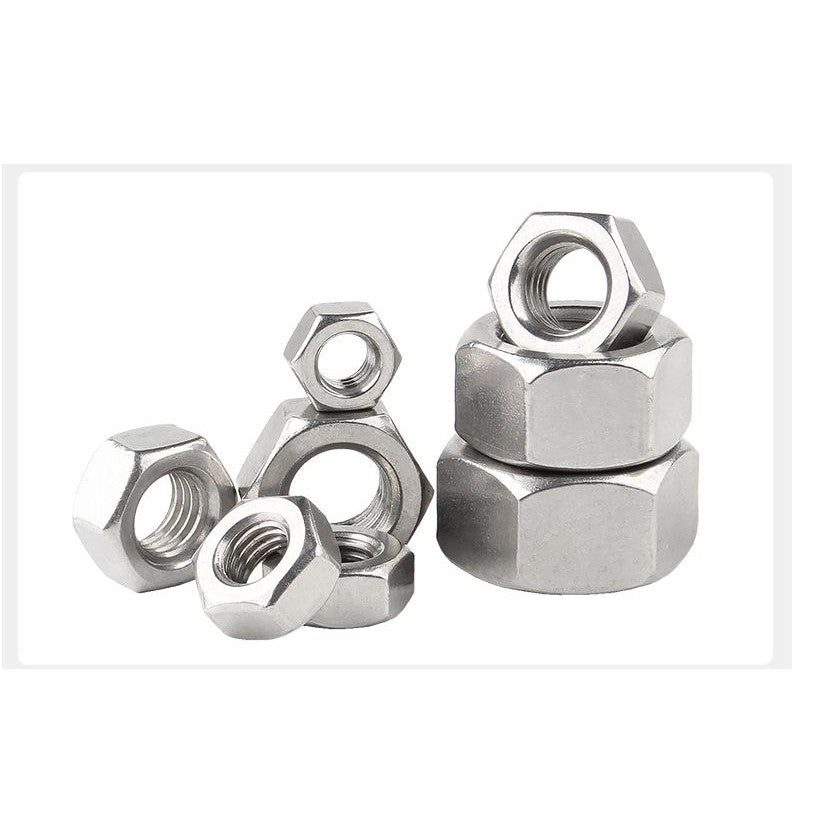 หัวน็อต ตัวเมีย หกเหลี่ยม สแตนเลส 304 เกลียวหุน หยาบ 3/4 7/8 1" / Hex Nut UNC Thread SUS304 3/4 7/8 1"