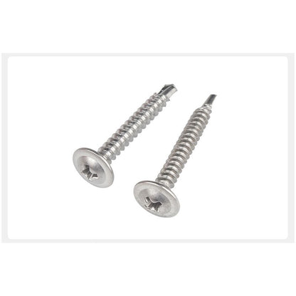 น็อต สกรู หัวกลมแบน แฉก สแตนเลส 410 ปลายสว่าน #8 #10 / Wafer Head Phillip Self Drilling Screw SUS410 #8 #10