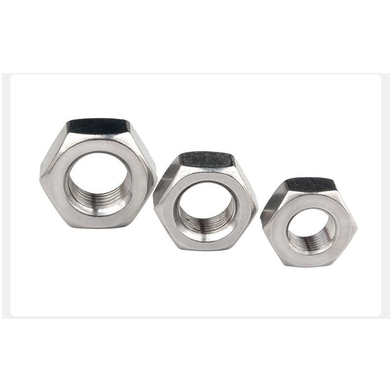 หัวน็อต ตัวเมีย หกเหลี่ยม สแตนเลส 304 เกลียวมิล "ละเอียด" M8 M10 M12 M14 / Hex Nut Fine Thread SUS304 M8 M10 M12 M14