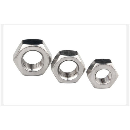 หัวน็อต ตัวเมีย หกเหลี่ยม สแตนเลส 304 เกลียวมิล "ละเอียด" M8 M10 M12 M14 / Hex Nut Fine Thread SUS304 M8 M10 M12 M14