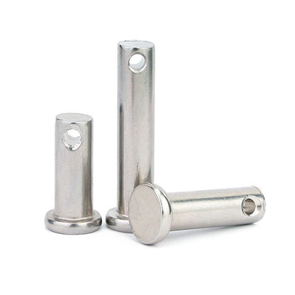 หมุดพิน ปิ๊น สลัก หัวกลมแบน สแตนเลส 304 แถมปิ้นเสียบ M6 M8 / Clevis Pin w/ Cotter Pin SUS304 M6 M8