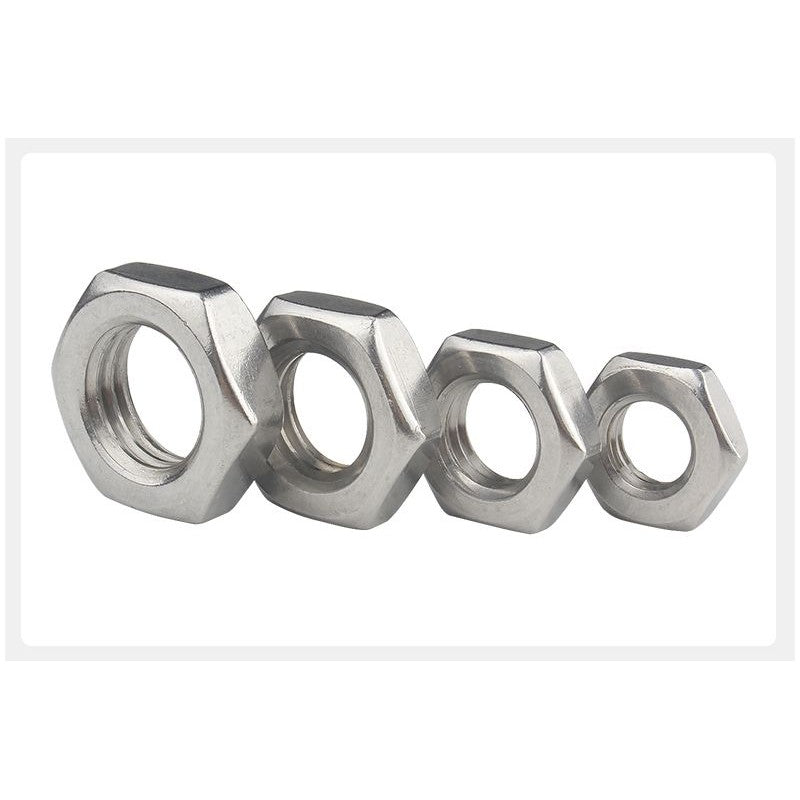 หัวน็อต ตัวเมีย ขอบบาง ตัวบาง สแตนเลส 304 เกลียวมิล M20 M24 M30 / Thin Hexagon Nut Stainless Steel SUS304 M20 M24 M30