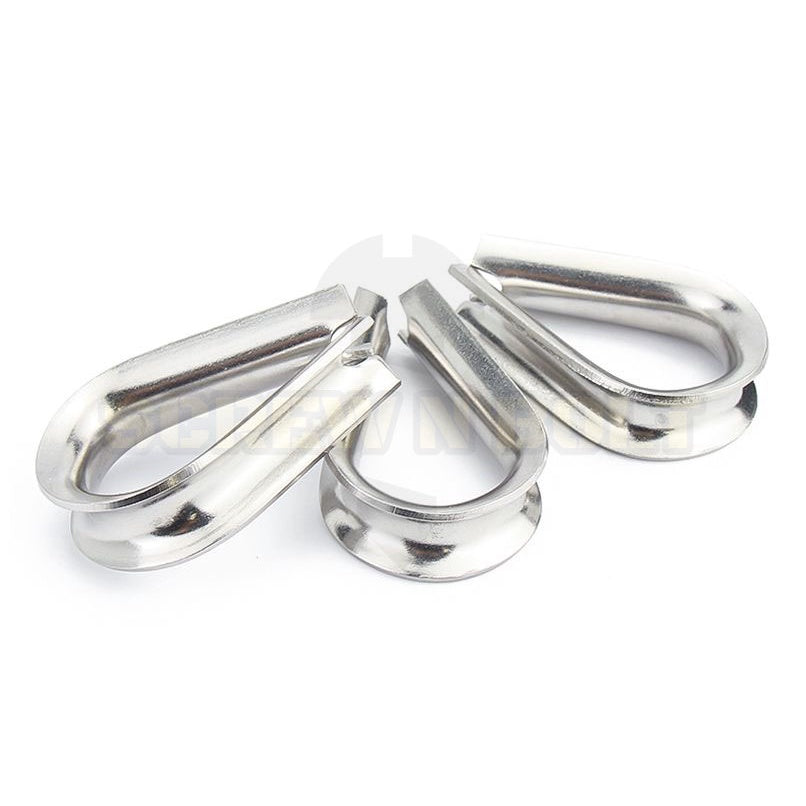 ห่วงหัวใจ ห่วงรองลวดสลิง/เชือก กันเสียดสี สแตนเลส 304 - M2 M3 M4 M5 M6 M8 M10 M12 / Wire Rope Thimble, SUS304