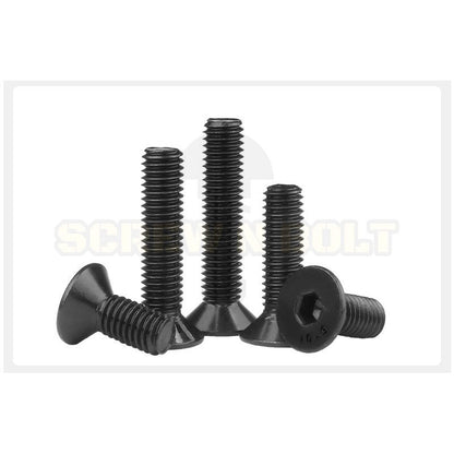 น็อต สกรู หัวจม เตเปอร์ เหล็กแข็ง 10.9 เกลียวหุน 1/8 5/32 3/16 / Flat Head Hex Socket Machine Screw Grade 10.9