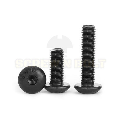 น็อต สกรู หัวจมกลม 6 เหลี่ยม เหล็กแข็ง 12.9 เกลียวมิล หยาบ M2 M2.5 M3 / Button Head Hex Socket Machine Screw Grade 12.9
