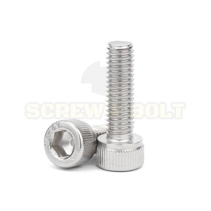 น็อต สกรู หัวจม สแตนเลส 304 เกลียวมิล ตลอด หยาบ M4 / Hex Socket Head Cap Machine Screw SUS304 M4