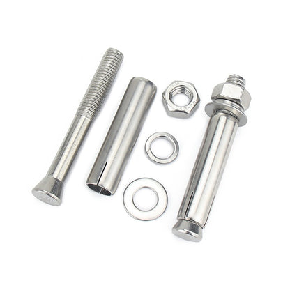 พุ๊ก พุก หัวน๊อต ตัวเมีย สแตนเลส 304 แหวนอีแปะ+สปริง M14 M16 / Sleeve Expansion Anchor Bolt with Nut SUS304 M14 M16