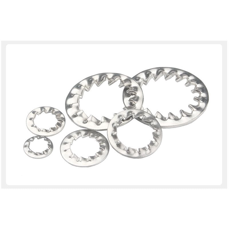 แหวนจักร นอก ถี่นอก กันคลาย สแตนเลส 304 ถี่นอก M10 M12 M14 M16 / External Toothed Lock Washer SUS304 M10 M12 M14 M16