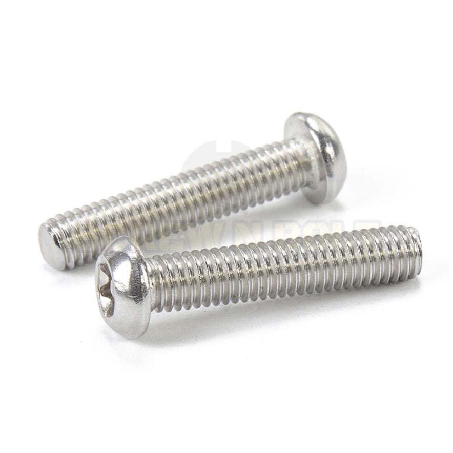 น็อต สกรู หัวจมกลม ดาว ท็อกซ์ แกนเดือย สแตนเลส 304 เกลียวมิล M3 M4 M5 M6 M8 / Button Head Pin-Torx Machine Screw SUS304