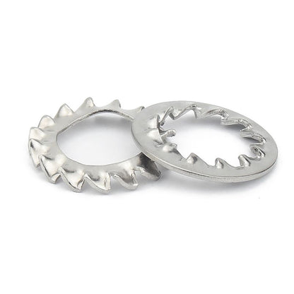 แหวนจักร นอก ถี่นอก กันคลาย สแตนเลส 304 ถี่นอก M3 M4 M5 M6 M8 / External Toothed Lock Washer SUS304 M3 M4 M5 M6 M8