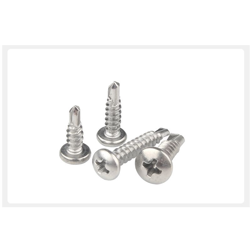 น็อต สกรู หัวกลม หัวแพน แฉก สแตนเลส 410 ปลายสว่าน #8 #10 #12 / Pan Head Phillip Self Drilling Screw SUS410 #8 #10 #12