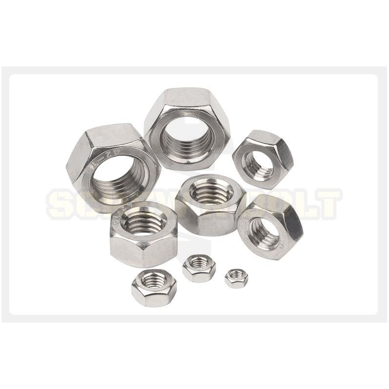หัวน็อต ตัวเมีย หกเหลี่ยม สแตนเลส 304 เกลียวมิล หยาบ M1 M1.2 M1.4 M1.6 / Hexagon Nut SUS304 M1 M1.2 M1.4 M1.6