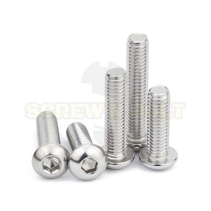 น็อต สกรู หัวจมกลม สแตนเลส 304 เกลียวมิล หยาบ M2 M2.5 / Button Head Hexagon Socket Machine Screw SUS304 M2 M2.5