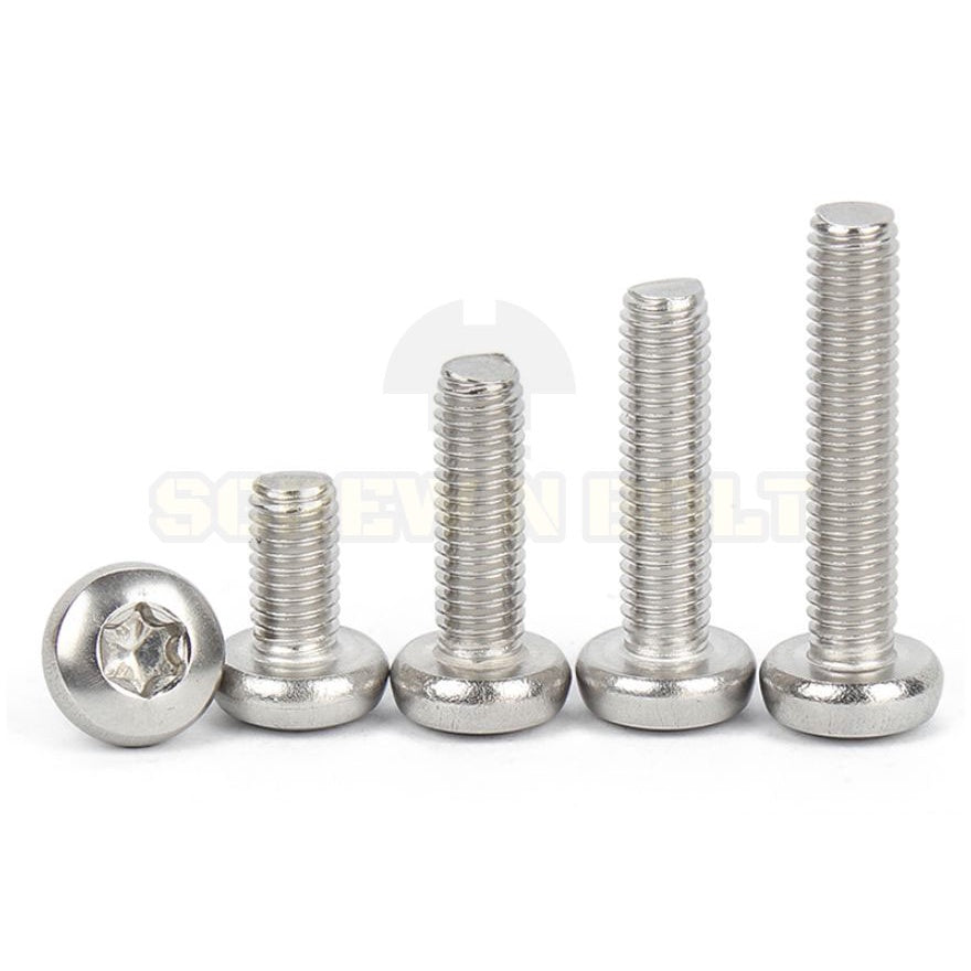 น็อต สกรู หัวกลม P ช่องขัน ดาว ท็อกซ์ สแตนเลส 304 เกลียวมิล M2 M2.5 M3 / Pan Head Torx Machine Screw SUS304