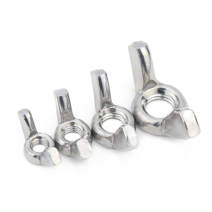 หัวน็อต ตัวเมีย หางปลา ปีก สี่เหลี่ยม สแตนเลส 304 เกลียวมิล หยาบ M6 M8 M10 / Wing Nut Rectangular SUS304 M6 M8 M10 M12