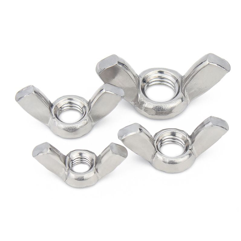 หัวน็อต ตัวเมีย หางปลา ปีก สี่เหลี่ยม สแตนเลส 304 เกลียวมิล หยาบ M3 M4 M5 / Wing Nut Rectangular SUS304 DIN315 M3 M4 M5