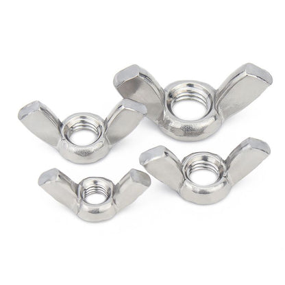 หัวน็อต ตัวเมีย หางปลา ปีก สี่เหลี่ยม สแตนเลส 304 เกลียวมิล หยาบ M3 M4 M5 / Wing Nut Rectangular SUS304 DIN315 M3 M4 M5
