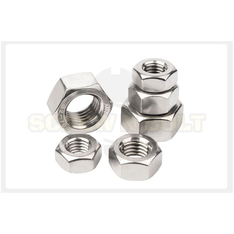 หัวน็อต ตัวเมีย หกเหลี่ยม สแตนเลส 304 เกลียวมิล หยาบ M1 M1.2 M1.4 M1.6 / Hexagon Nut SUS304 M1 M1.2 M1.4 M1.6