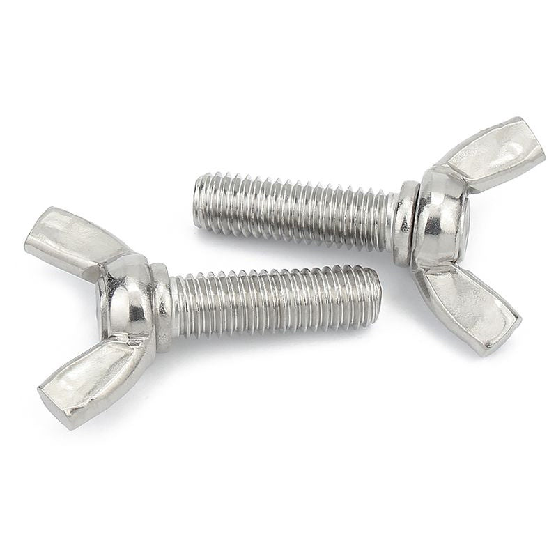 น็อต สกรู หางปลา ปีก สี่เหลี่ยม สแตนเลส 304 เกลียวมิล หยาบ M5 / Wing Screw Rectangular SUS304 DIN316 M5