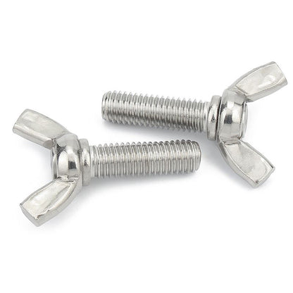 น็อต สกรู หางปลา ปีก สี่เหลี่ยม สแตนเลส 304 เกลียวมิล หยาบ M5 / Wing Screw Rectangular SUS304 DIN316 M5