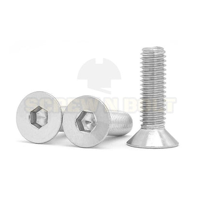 น็อต สกรู หัวจม เตเปอร์ สแตนเลส 304 เกลียวมิล หยาบ M16 / Flat Head Hexagon Socket Machine Screw SUS304 M16