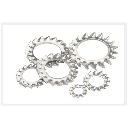 แหวนจักร นอก ถี่นอก กันคลาย สแตนเลส 304 ถี่นอก M3 M4 M5 M6 M8 / External Toothed Lock Washer SUS304 M3 M4 M5 M6 M8