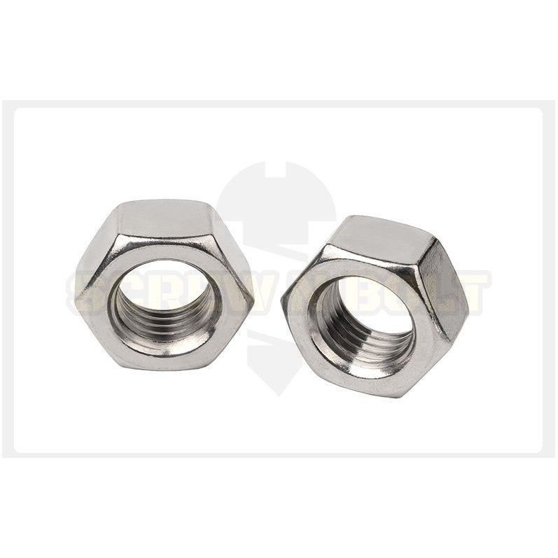 หัวน็อต ตัวเมีย หกเหลี่ยม สแตนเลส 304 เกลียวมิล หยาบ M1 M1.2 M1.4 M1.6 / Hexagon Nut SUS304 M1 M1.2 M1.4 M1.6