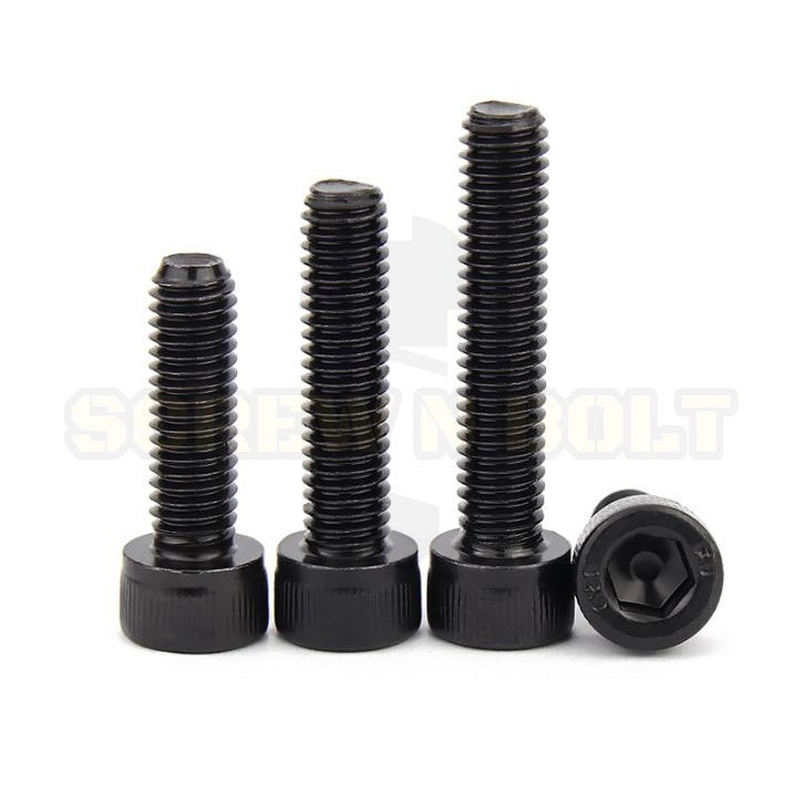 น็อต สกรู หัวจม 6 เหลี่ยม เหล็กแข็ง 12.9 เกลียวมิล หยาบ M5 M6 / Hex Socket Head Cap Machine Screw 12.9 Grade