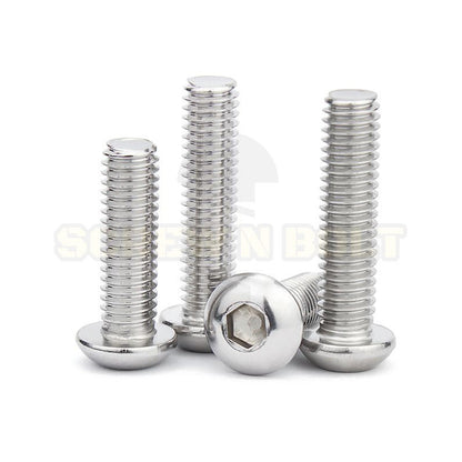 น็อต สกรู หัวจมกลม สแตนเลส 304 เกลียวมิล หยาบ M2 M2.5 / Button Head Hexagon Socket Machine Screw SUS304 M2 M2.5