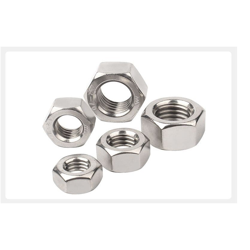 หัวน็อต ตัวเมีย หกเหลี่ยม สแตนเลส 304 เกลียวหุน "ละเอียด" 1/2 5/8 3/4 / Hex Nut UNF Thread SUS304 1/2 5/8 3/4