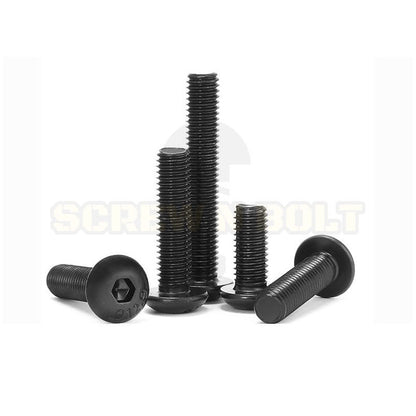 น็อต สกรู หัวจมกลม 6 เหลี่ยม เหล็กแข็ง 12.9 เกลียวมิล หยาบ M8 M10 M12 / Button Head Hex Socket Machine Screw Grade 12.9
