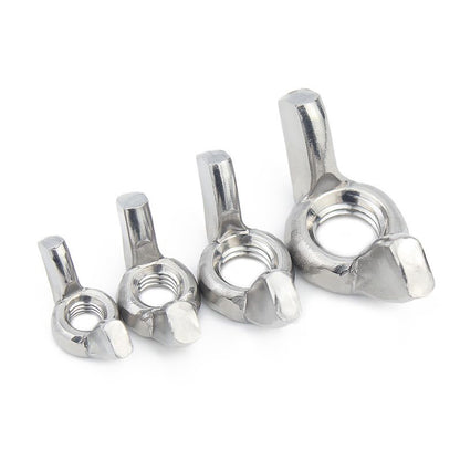 หัวน็อต ตัวเมีย หางปลา ปีก สี่เหลี่ยม สแตนเลส 304 เกลียวมิล หยาบ M3 M4 M5 / Wing Nut Rectangular SUS304 DIN315 M3 M4 M5