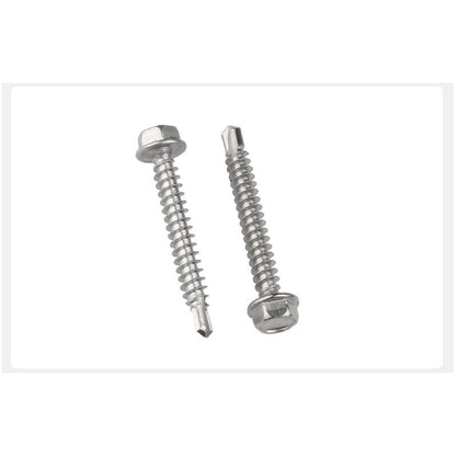 น็อต สกรู หัวหกเหลี่ยม สแตนเลส 410 ปลายสว่าน #8 #10 / Hexagon Washer Head Drilling Screw SUS410 #8 #10