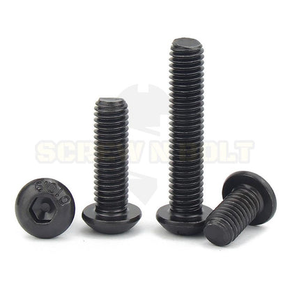 น็อต สกรู หัวจมกลม 6 เหลี่ยม เหล็กแข็ง 10.9 เกลียวหุน #4 #6 #8 #10 / Button Hex Socket Machine Screw Grade 10.9999