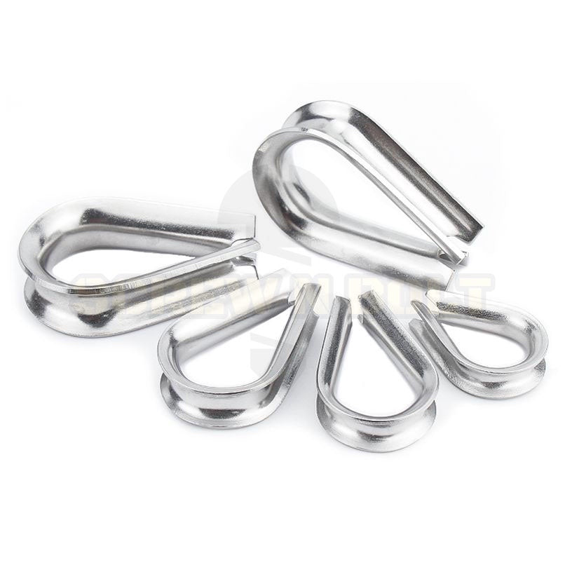 ห่วงหัวใจ ห่วงรองลวดสลิง/เชือก กันเสียดสี สแตนเลส 304 - M14 M16 M18 M20 M22 M24 / Wire Rope Thimble, SUS304