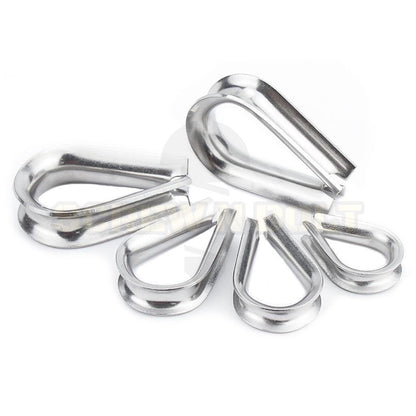ห่วงหัวใจ ห่วงรองลวดสลิง/เชือก กันเสียดสี สแตนเลส 304 - M2 M3 M4 M5 M6 M8 M10 M12 / Wire Rope Thimble, SUS304