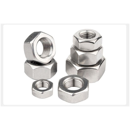 หัวน็อต ตัวเมีย หกเหลี่ยม สแตนเลส 304 เกลียวมิล ละเอียด M8 M10 M12 M14 / Hex Nut Fine Thread SUS304 M8 M10 M12 M14
